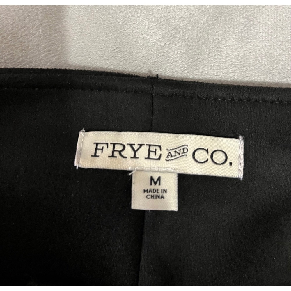 Frye and Co Black Faux Suede Button Front Midi Skirt NWT 110041579 Size Medium - Picture 3 of 8